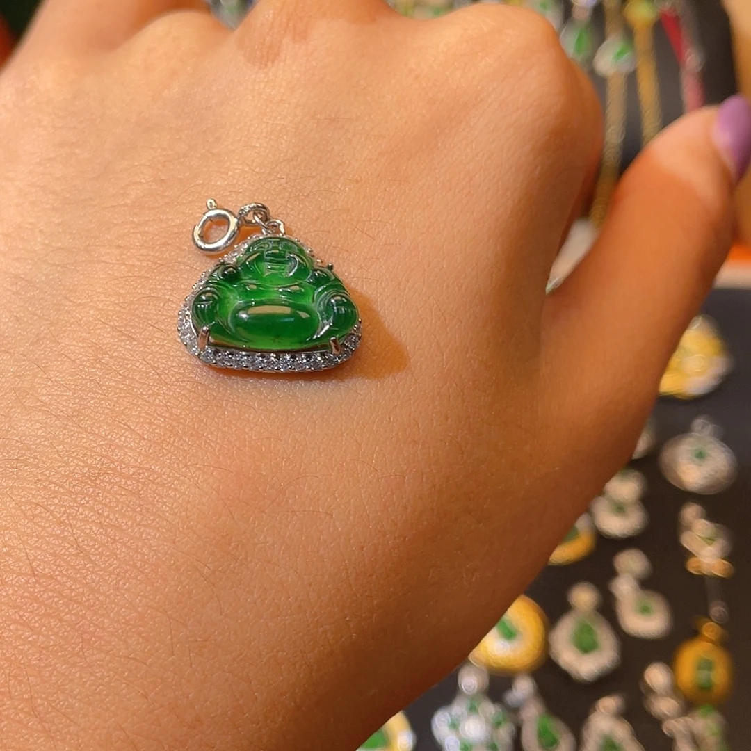 翡翠银S925镶嵌颈饰