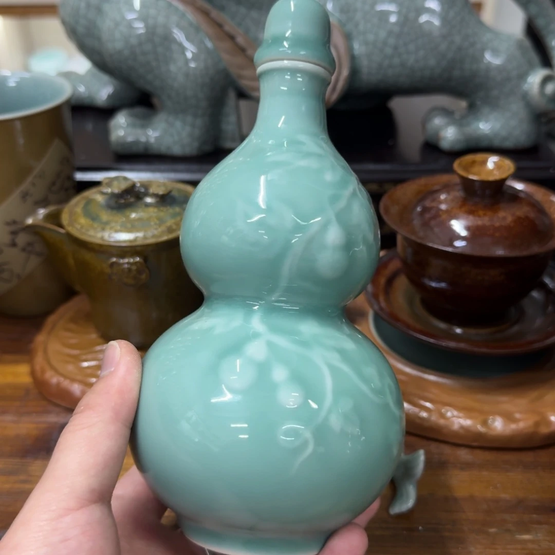 龙泉青瓷茶具微瑕9133