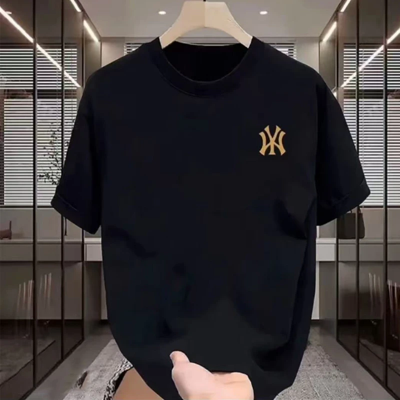 时尚2025纯棉男士女同款纯棉T恤短袖t恤学生夏季ins潮牌