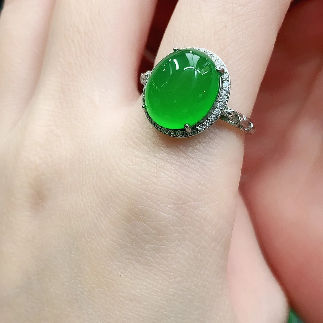 银S925镶嵌戒指玛瑙/玉髓