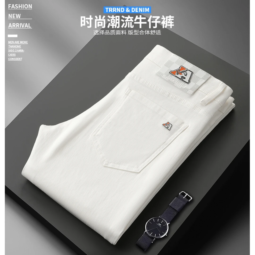 (秋冬新款)高端轻奢时尚休闲百搭天丝高弹修身小直筒软牛仔裤686