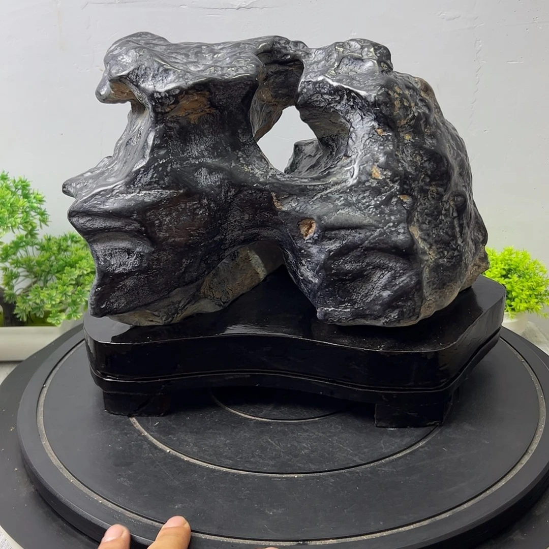 私***间石材灵璧石家居摆件