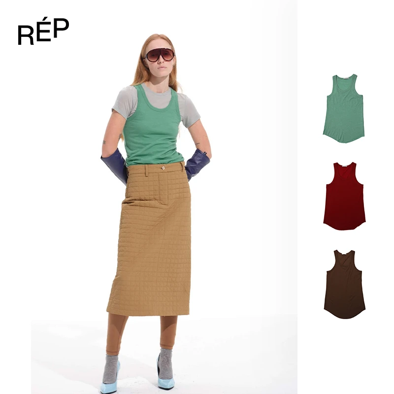 REP-Aether haze设计师品牌多色羊毛简约背心 25FW新品女装