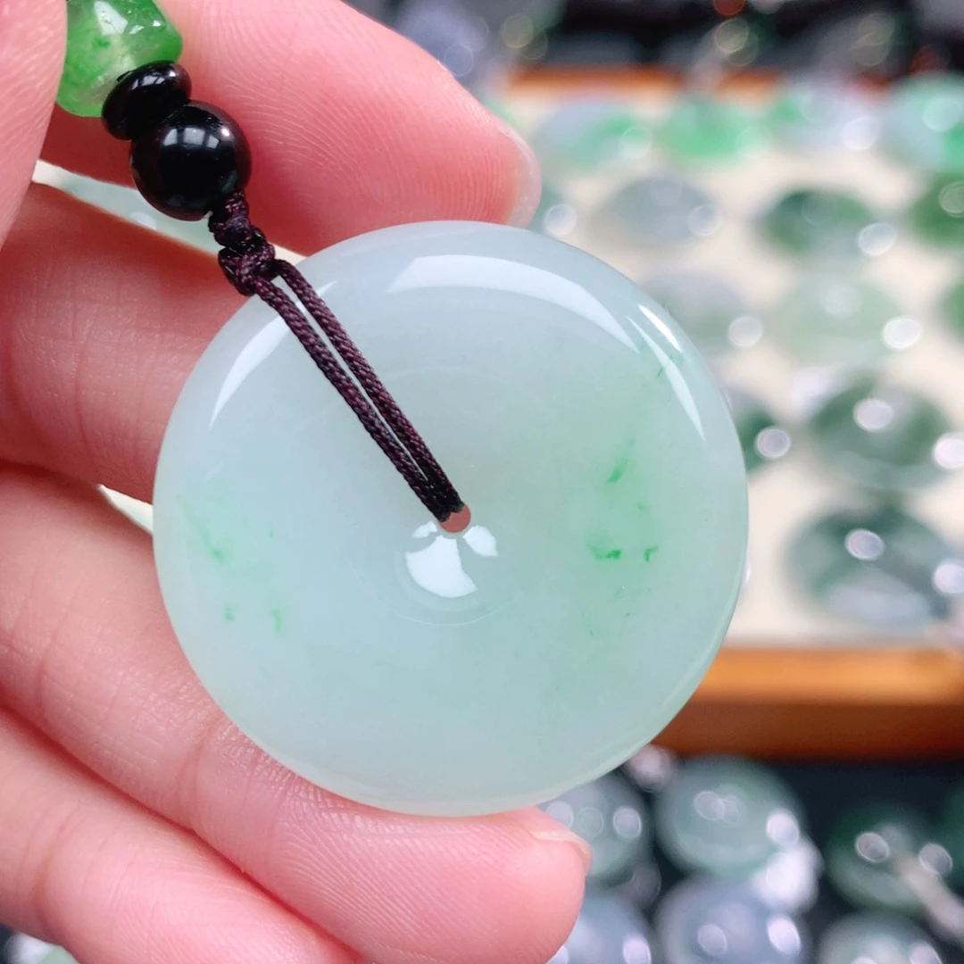 翡翠未镶嵌颈饰天然缅甸翡翠a货32.9-6.0