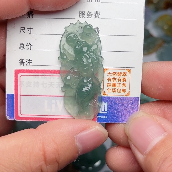 翡翠颈饰未镶嵌金鱼