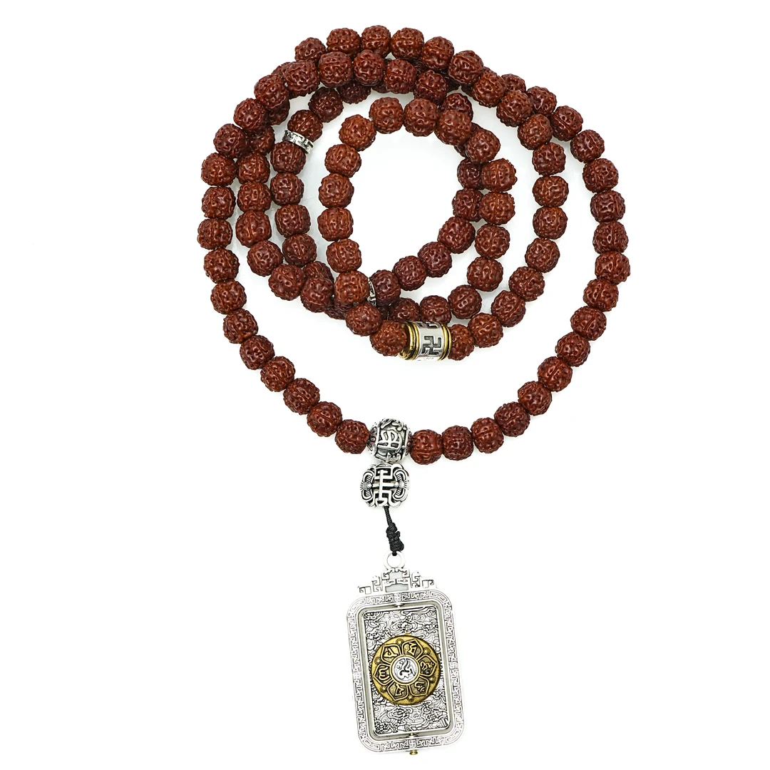 精品手串-五瓣小金刚菩提108颗+九宫八卦牌-不带礼盒