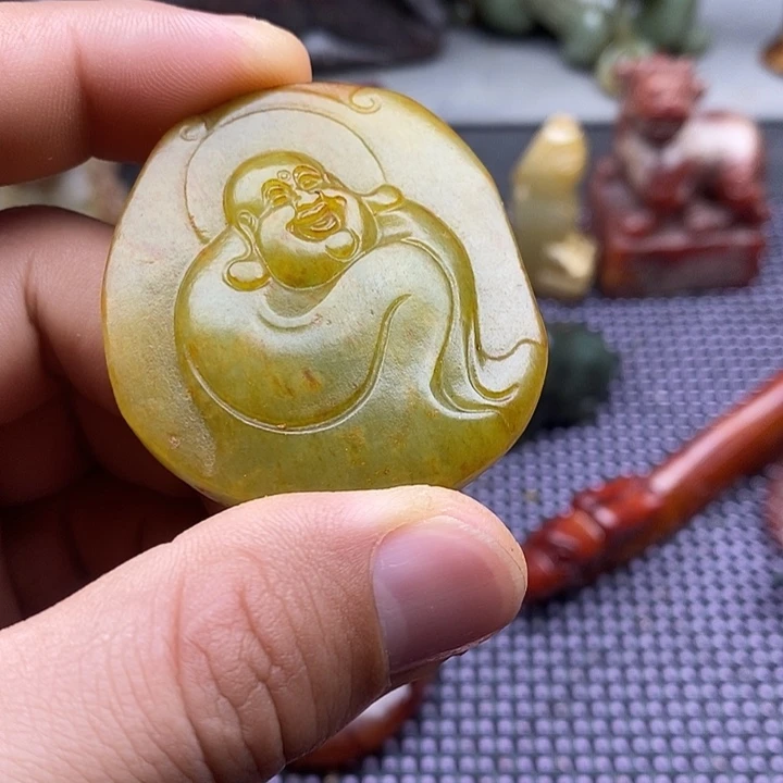 蛇纹石玉合金颈饰