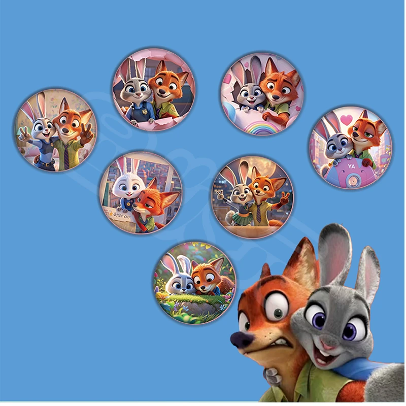 朱迪和尼克吧唧徽章谷子情侣徽章