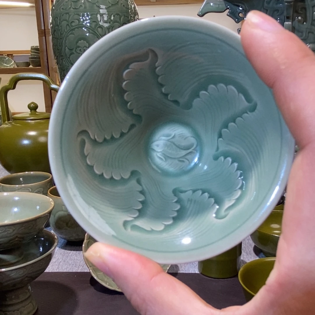 瓷片手工小斗笠哈哈哈