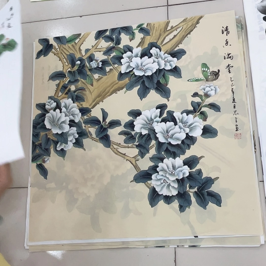 国画纯手绘山水花鸟