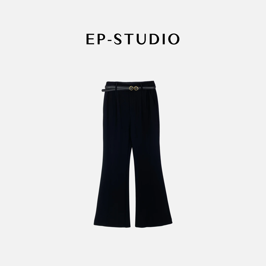 【悠扬】高工艺肌理纹垂坠百搭微喇裤5290