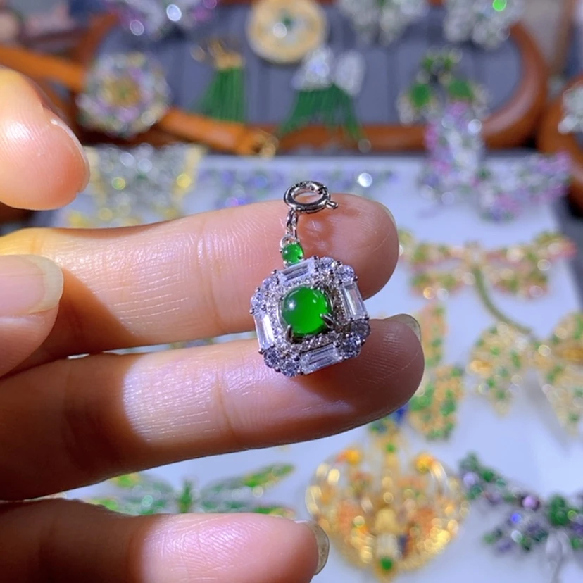 【闪购商品】银S925镶嵌把件翡翠