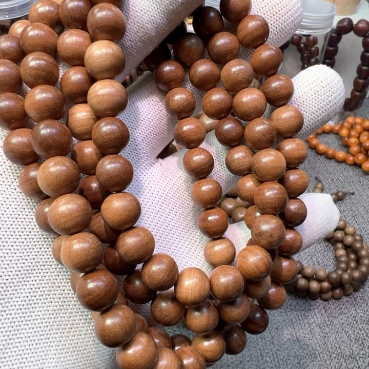 木檀香木1.0……108……黑沉.瑕疵