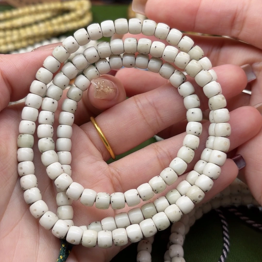 星月菩提手串5*6直切108❗️大留白❗️石玉料❗️