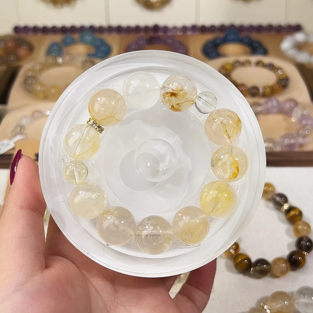 水晶手链合金胶花搭阿塞