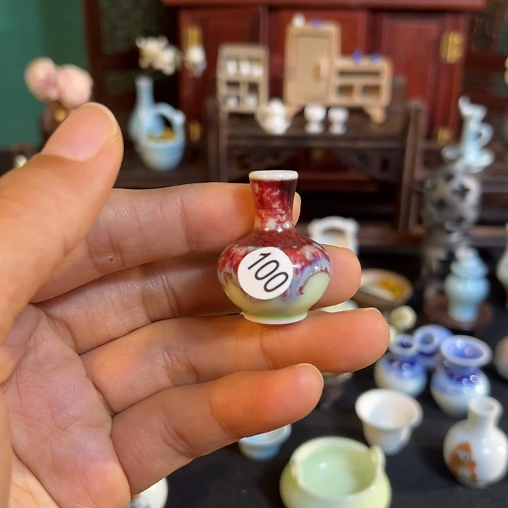 摆件微陶老王迷你花瓶