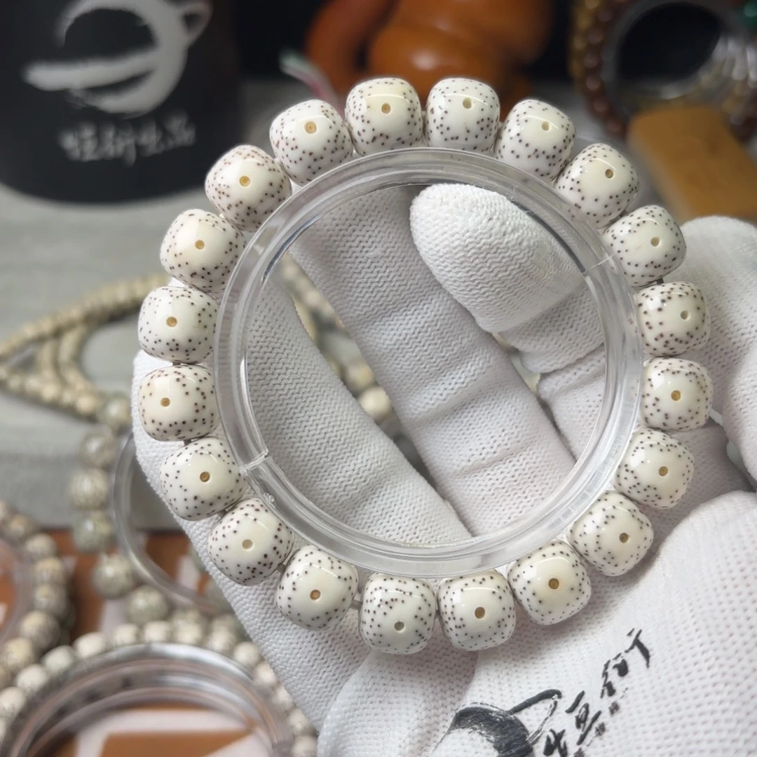 K***️手串星月菩提12*11原脂白正月留白