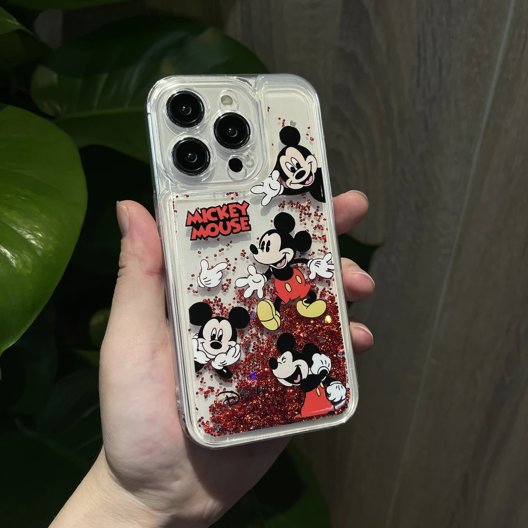 米奇卡通流沙壳防摔手机壳适用苹果华为oppo小米vivo荣耀可爱（品）