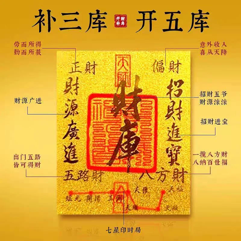 仿金箔蛇年手机壳内贴财库八方来财新年好运创意贴纸时来运转