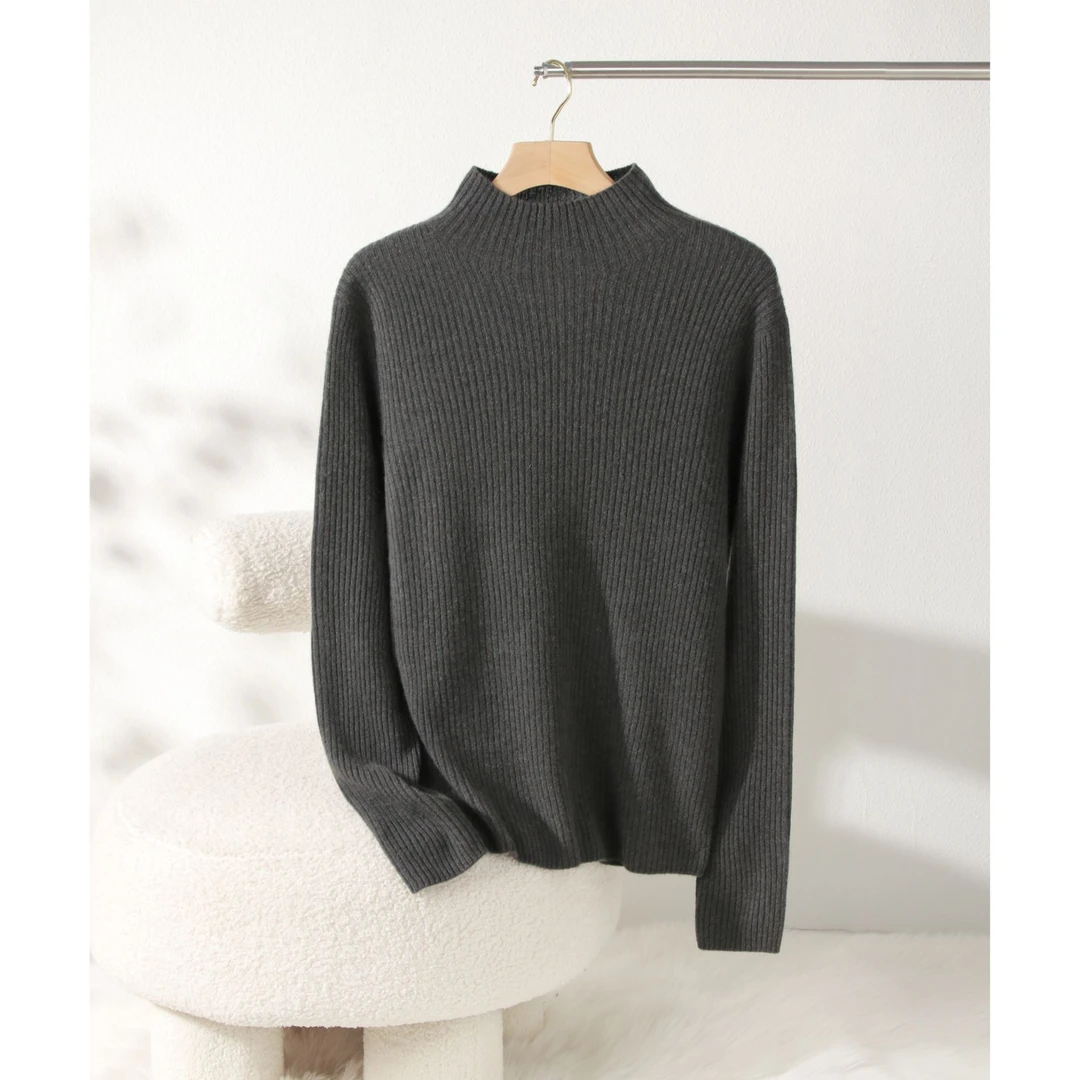 羊绒衫【挪威森林】 TW508常规款内搭修身休闲纯色长袖半高领羊绒衫