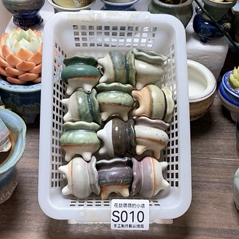紫砂花盆010微瑕品口径3厘米左右尺寸