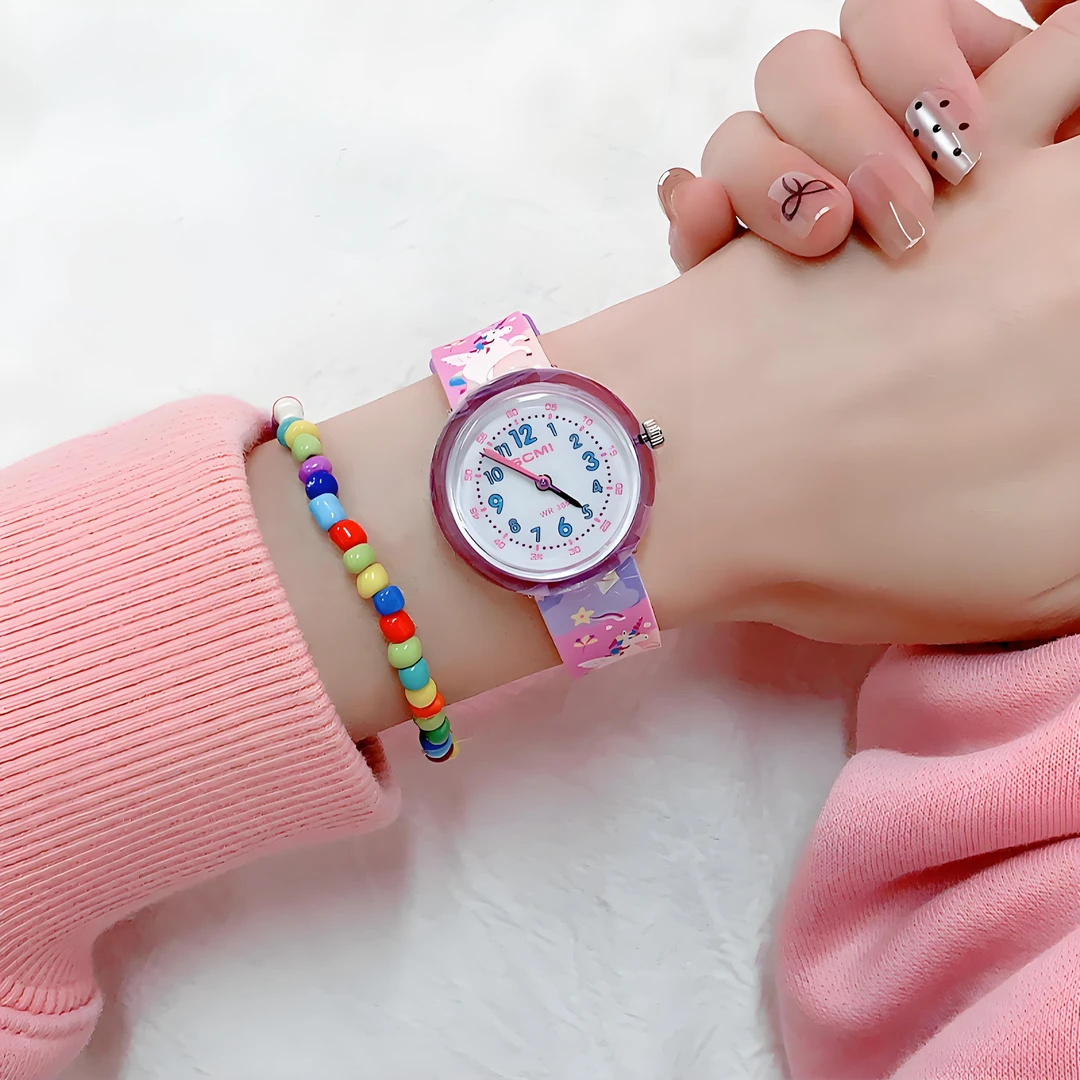 2025新款儿童手表女孩小学生可爱卡通防水韩版简约女孩公主电子表