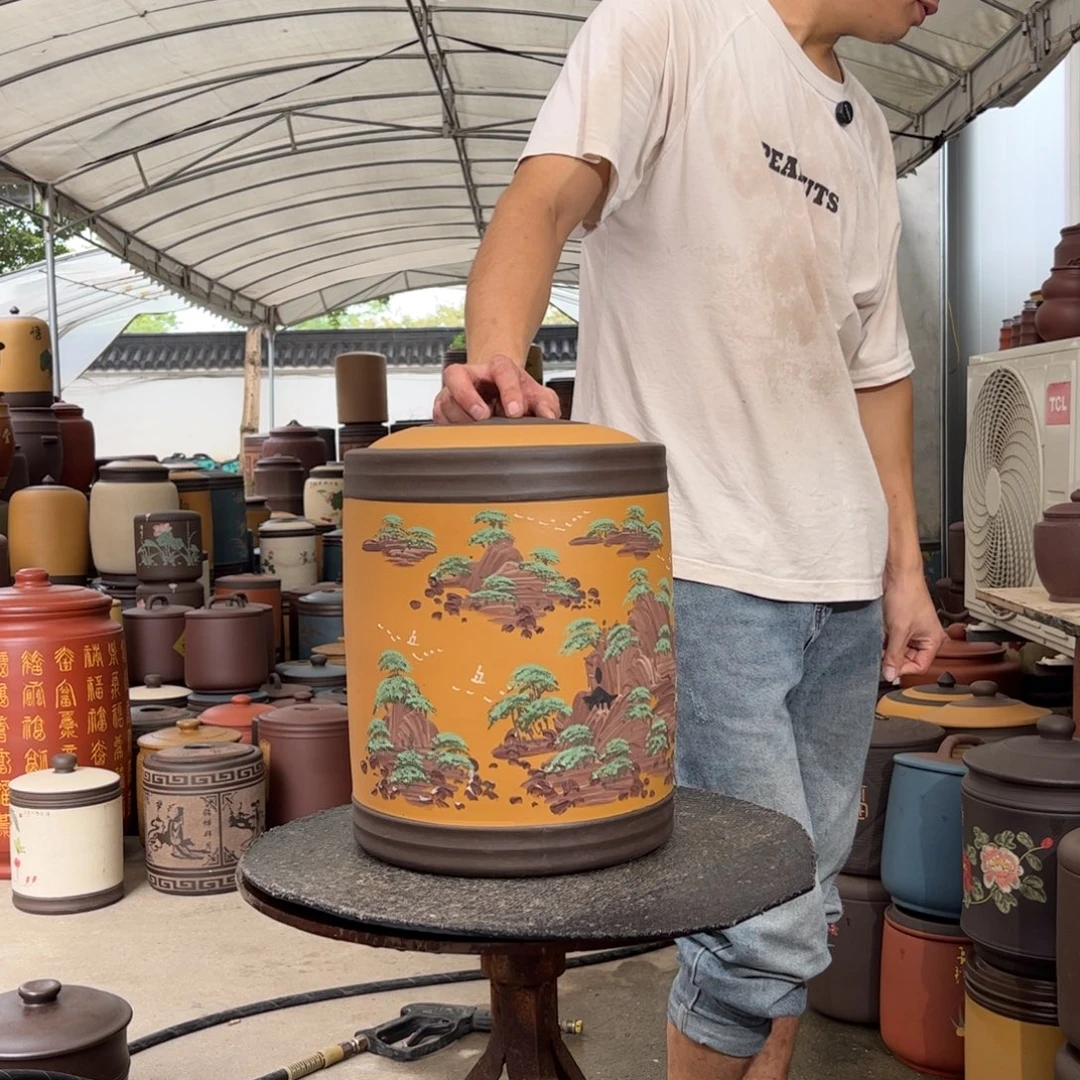 茶叶罐紫砂12 饼茶叶罐