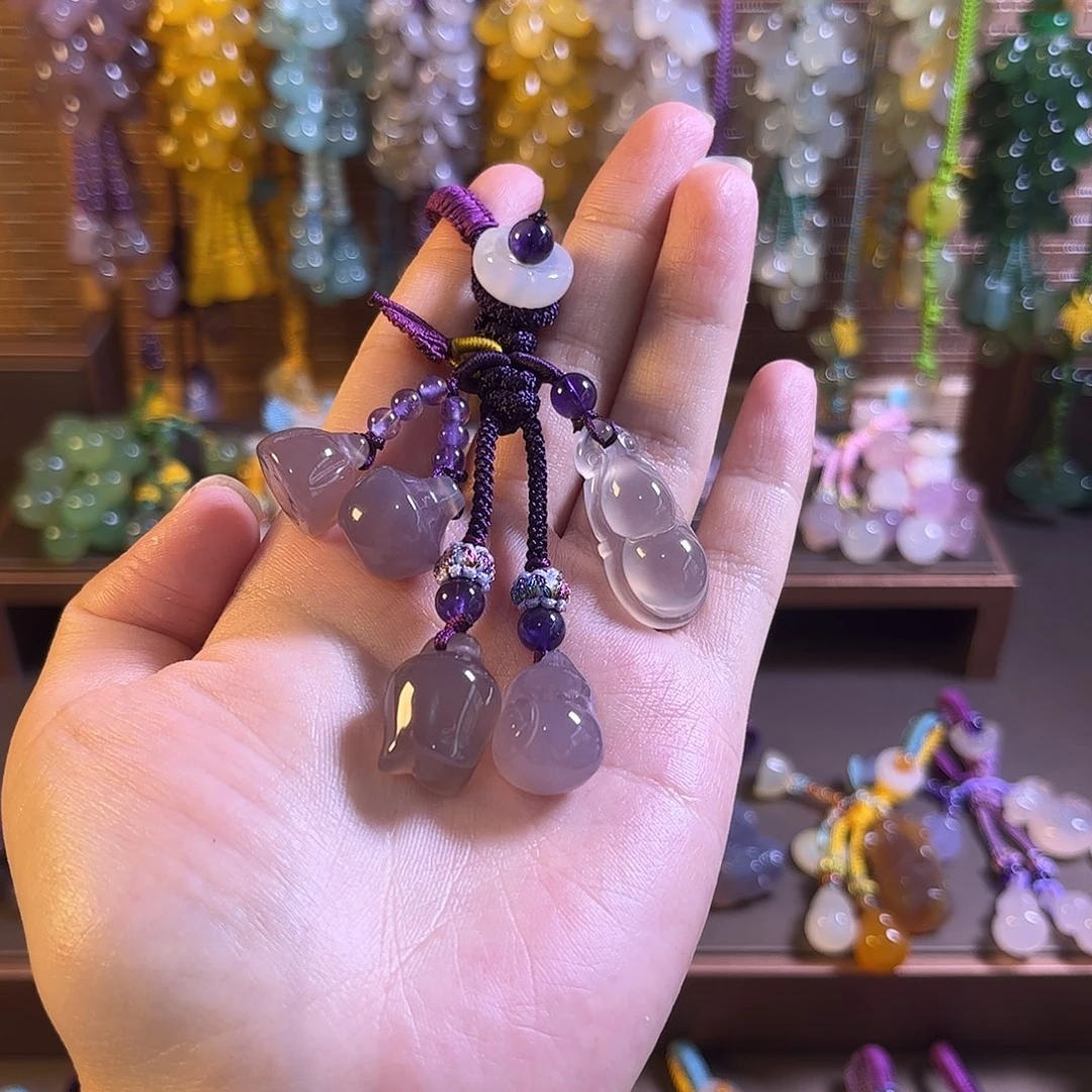 玛瑙/玉髓未镶嵌车挂钥匙扣