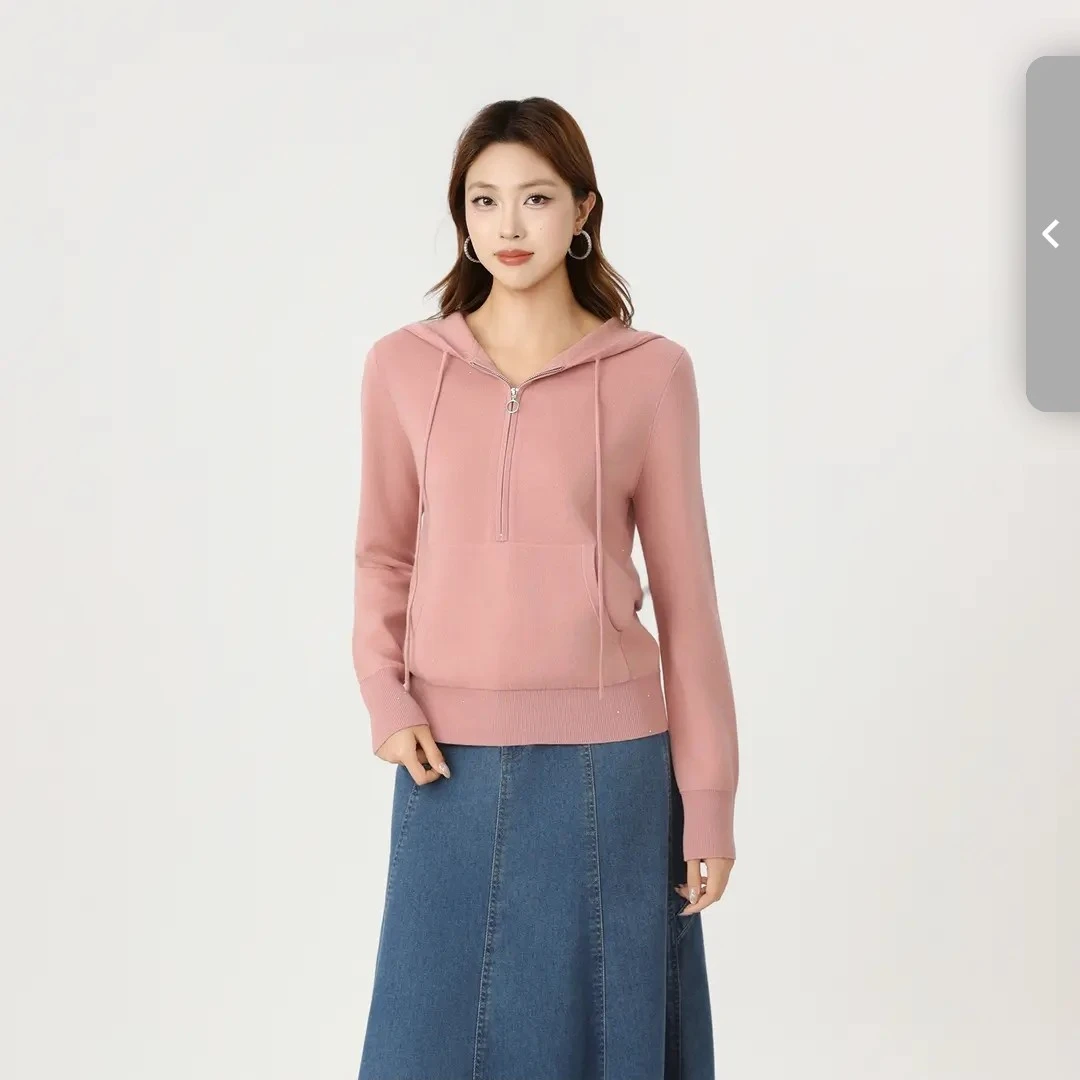 AMASS/阿玛施 新款百搭休闲运动感舒适连帽卫衣式外套538083