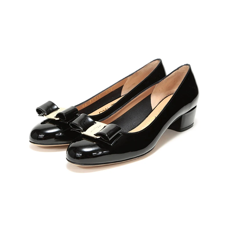 Ferragamo菲拉格慕【新品】女士VARA系列蝴蝶结粗跟鞋0591963