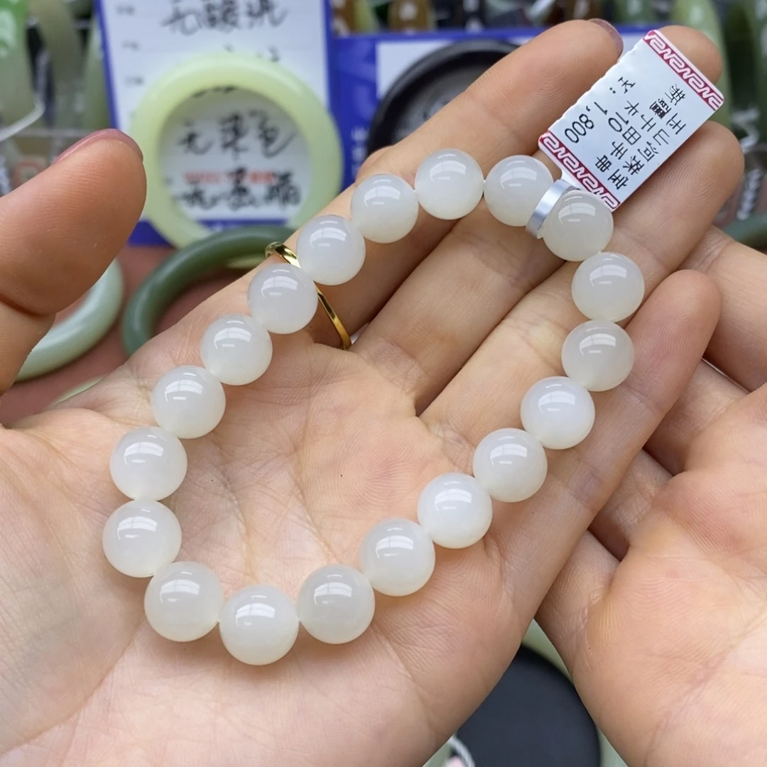 暖****和田玉未镶嵌手串卡10
