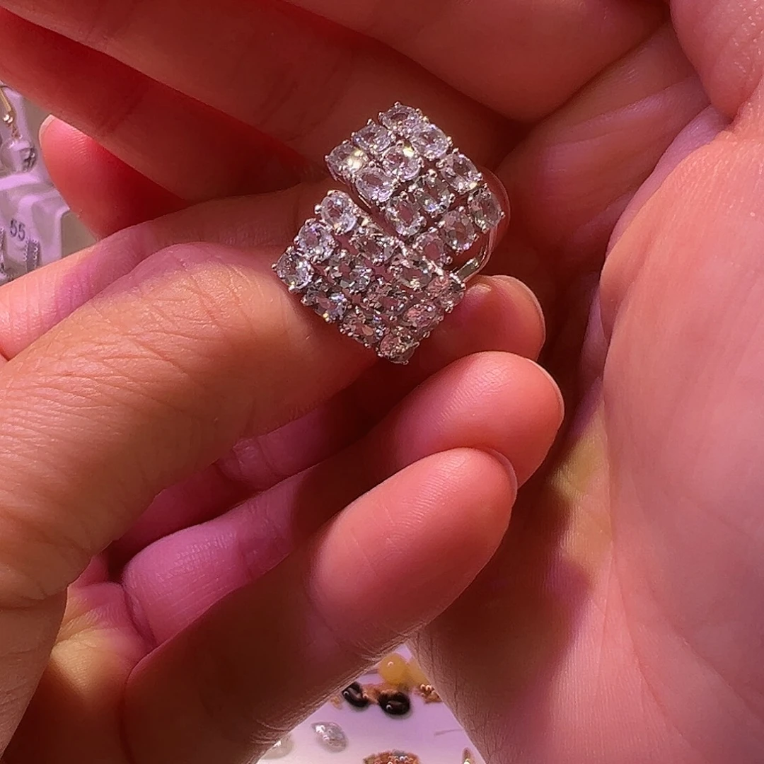 银S925镶嵌耳坠海蓝宝石耳饰