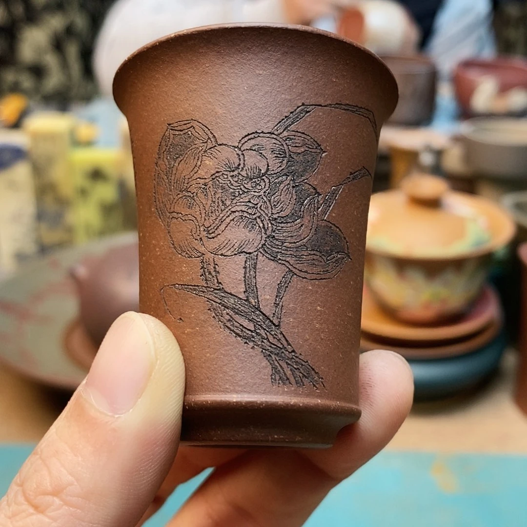 紫砂茶杯宜兴紫砂杯