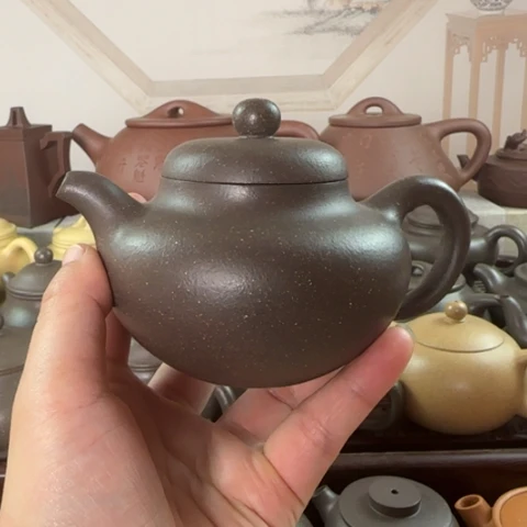 紫砂茶壶梨皮天青200cc