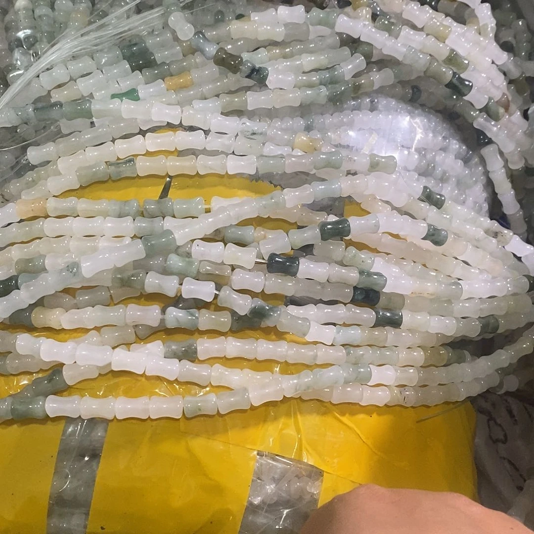 水晶珠宝半成品未镶嵌天山竹节3条