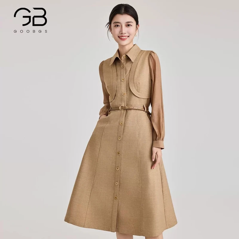 【谷邦L+】谷邦GOOBGS 假两件连衣裙 G5141023-6