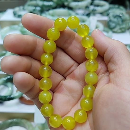 蛇纹石玉未镶嵌手链微瑕介意勿拍拍一发一