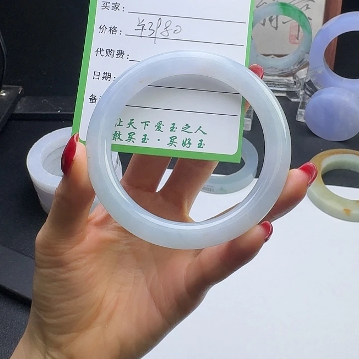 未镶嵌天然a货翡翠手绳定制翡翠