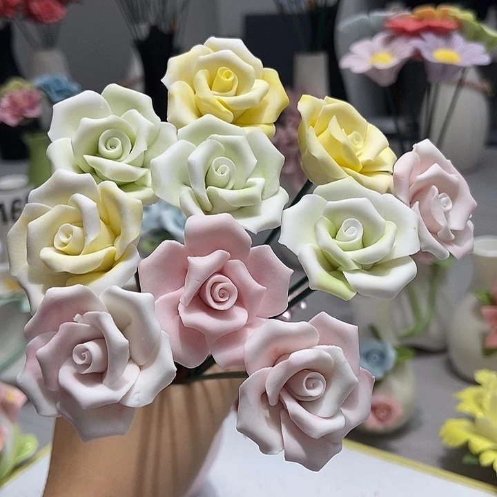 陶瓷纯手工捏花设计