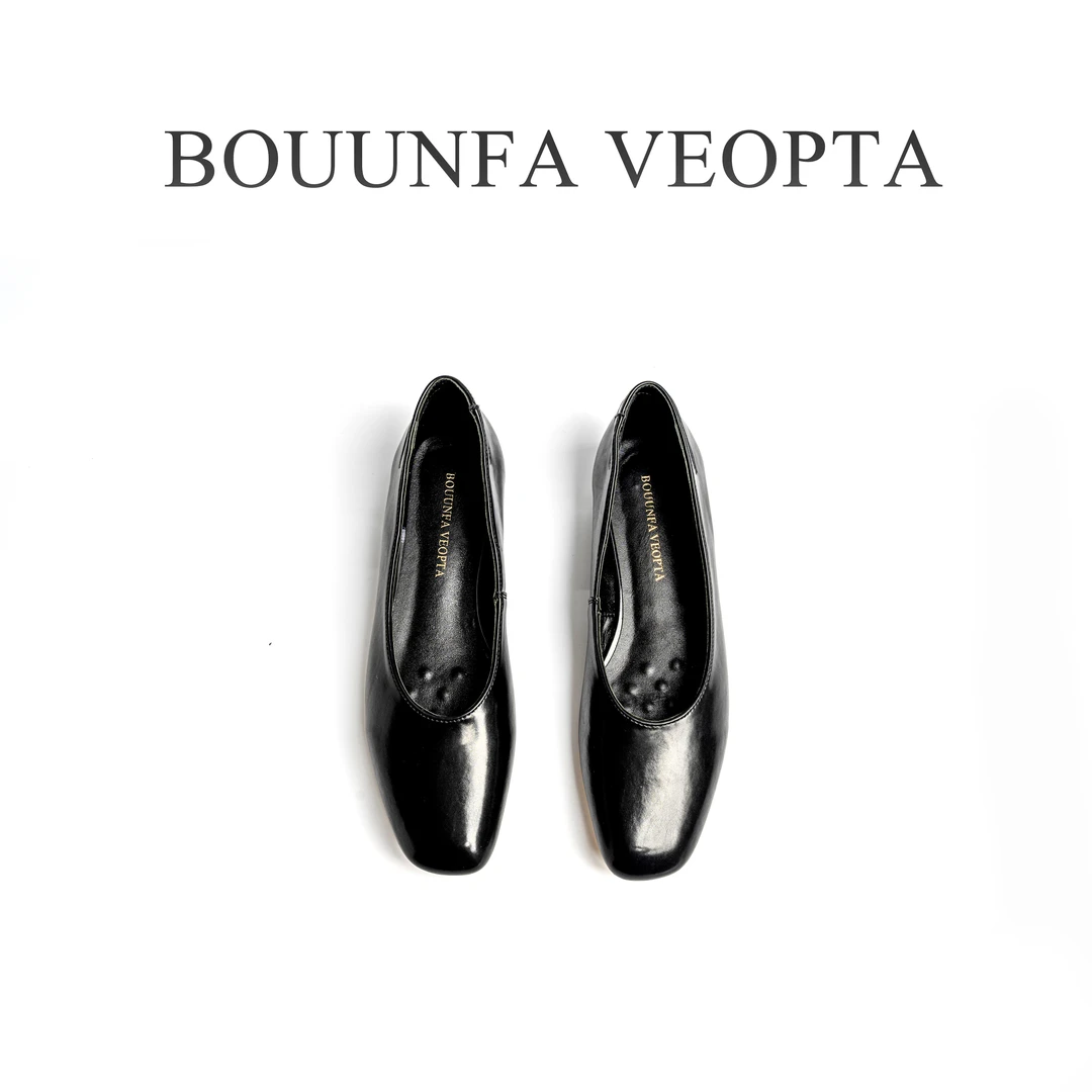 BOUUNFA VEOPTA【芯片】夏季爆款钢琴烤漆底玛丽珍真皮时尚女鞋 D26
