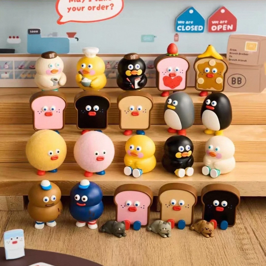 【代拆】早午餐兄弟胖胖吐司系列萌粒盲盒潮玩可爱礼物