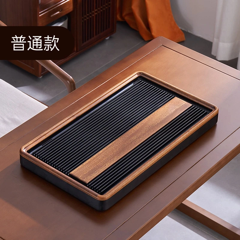 【德国电木茶盘】胡桃木家用干泡简约茶台新中式高档功夫实木茶台