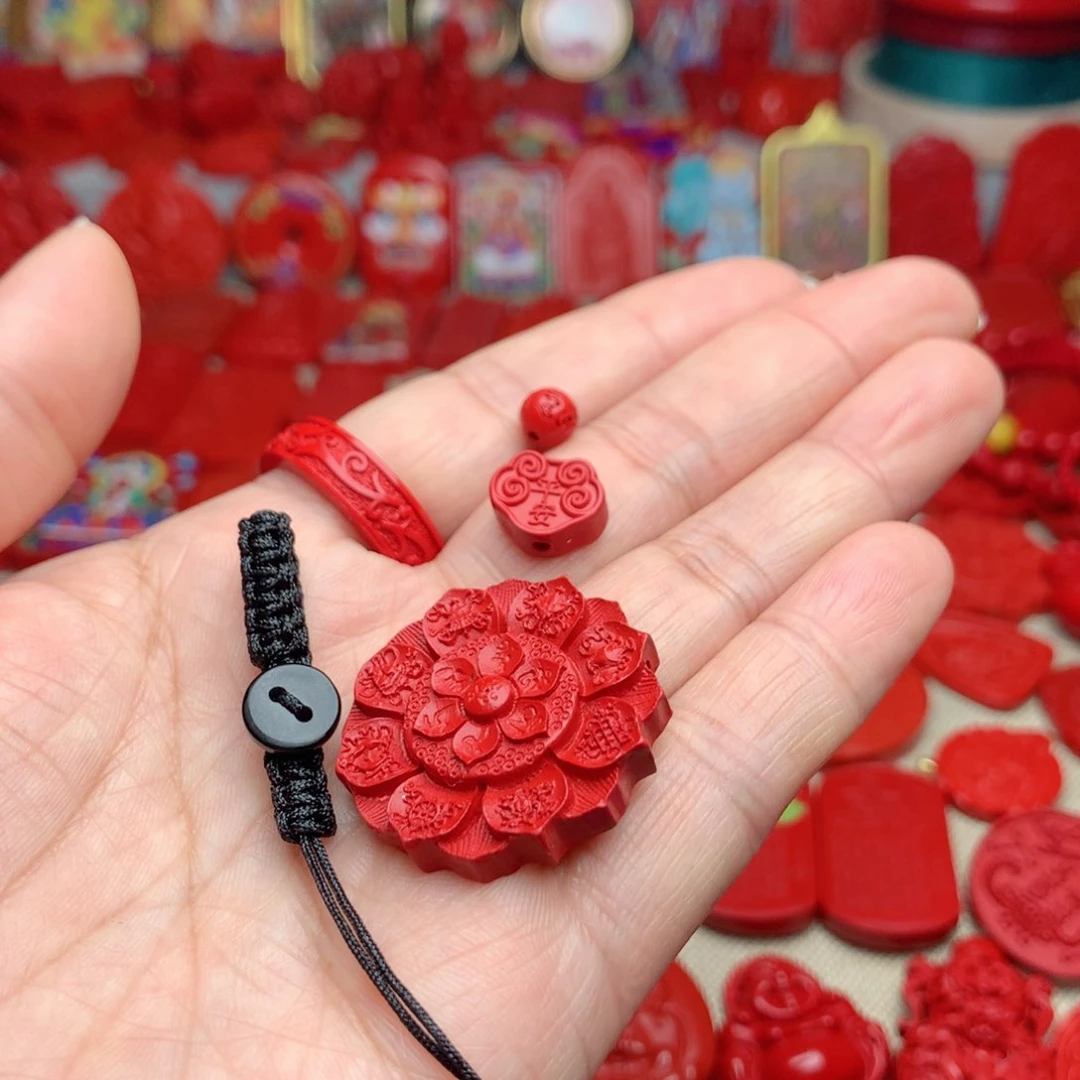 天然辰砂工艺品朱砂钥匙扣