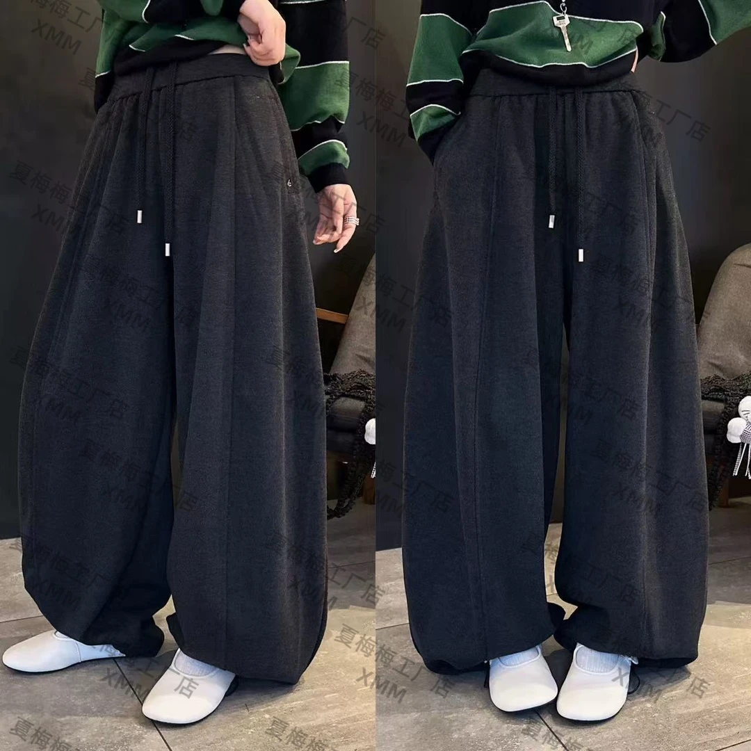 XMM.【绵羊毛弯刀卫裤】时尚休闲百搭潮流显瘦洋气宽松加厚秋H81571