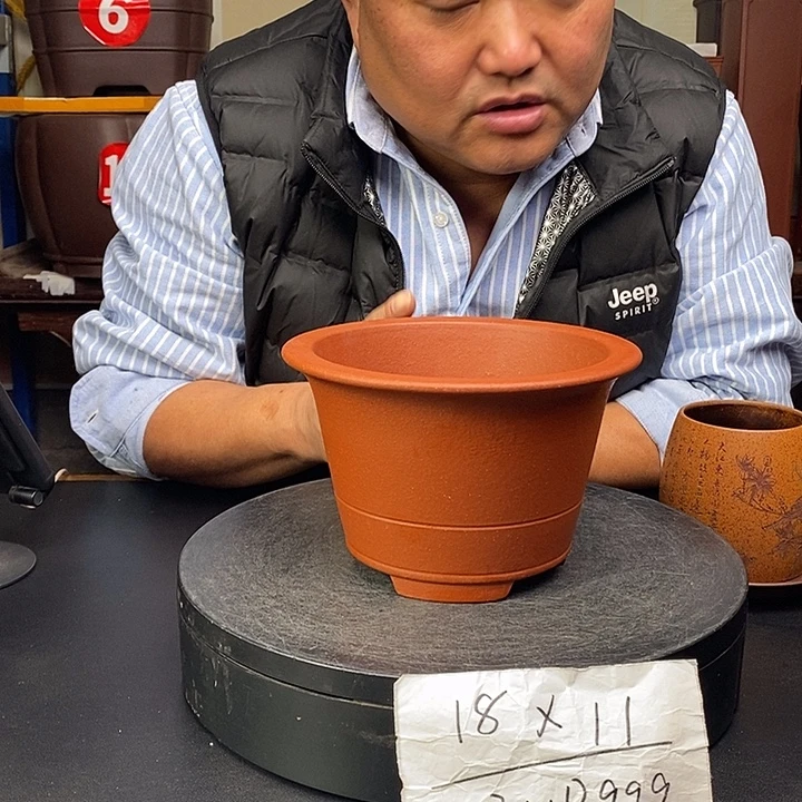 紫砂花盆货号一只WP999