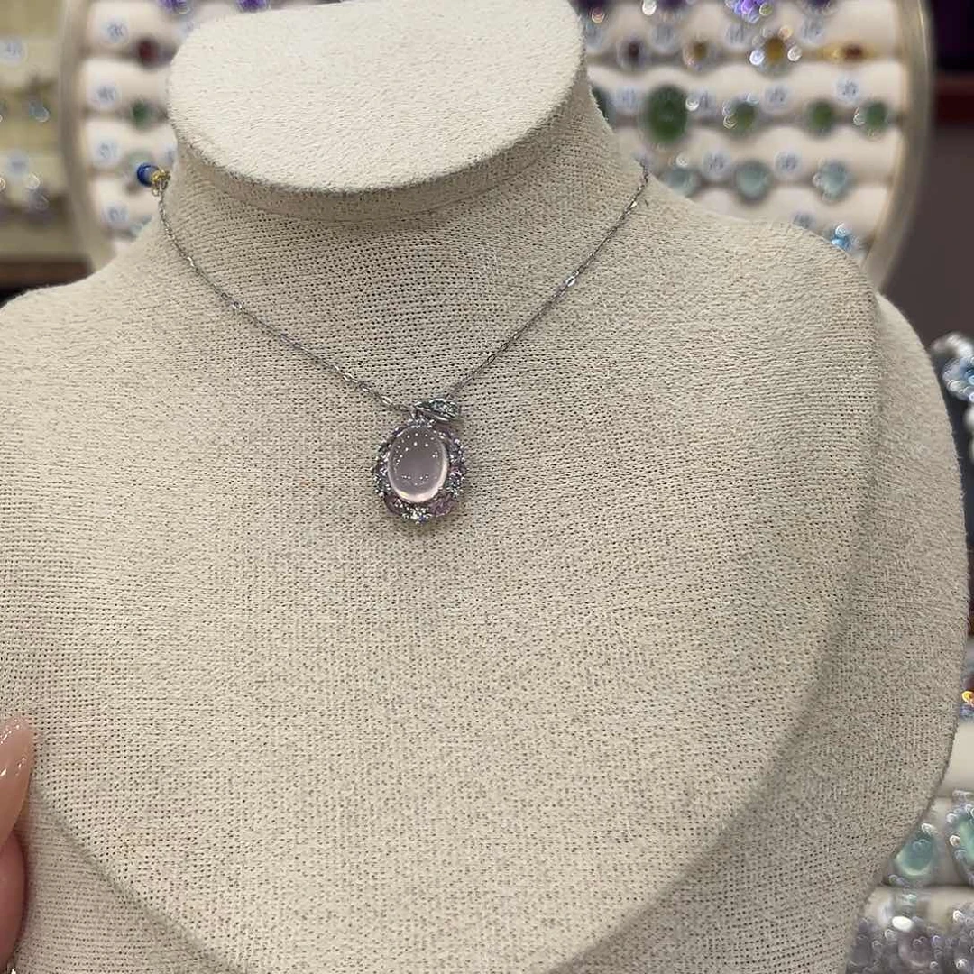 芙蓉石手链银S925镶嵌柚**%吊坠