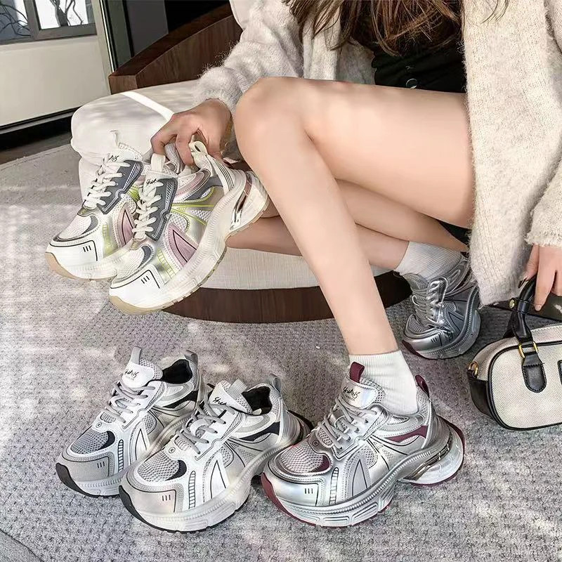 【Dastan专属】新款时尚增高厚底网老爹鞋女2025新款休闲百搭运动鞋
