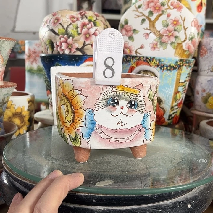 满38包邮景德镇手绘花盆性价比超高