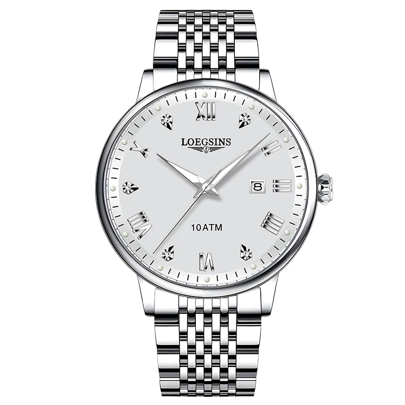 瑞士专柜正品男士手表机械表夜光超薄时尚防水LOEGSINS高颜值手表