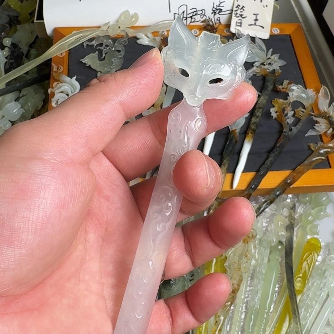 蛇纹石玉未镶嵌发饰